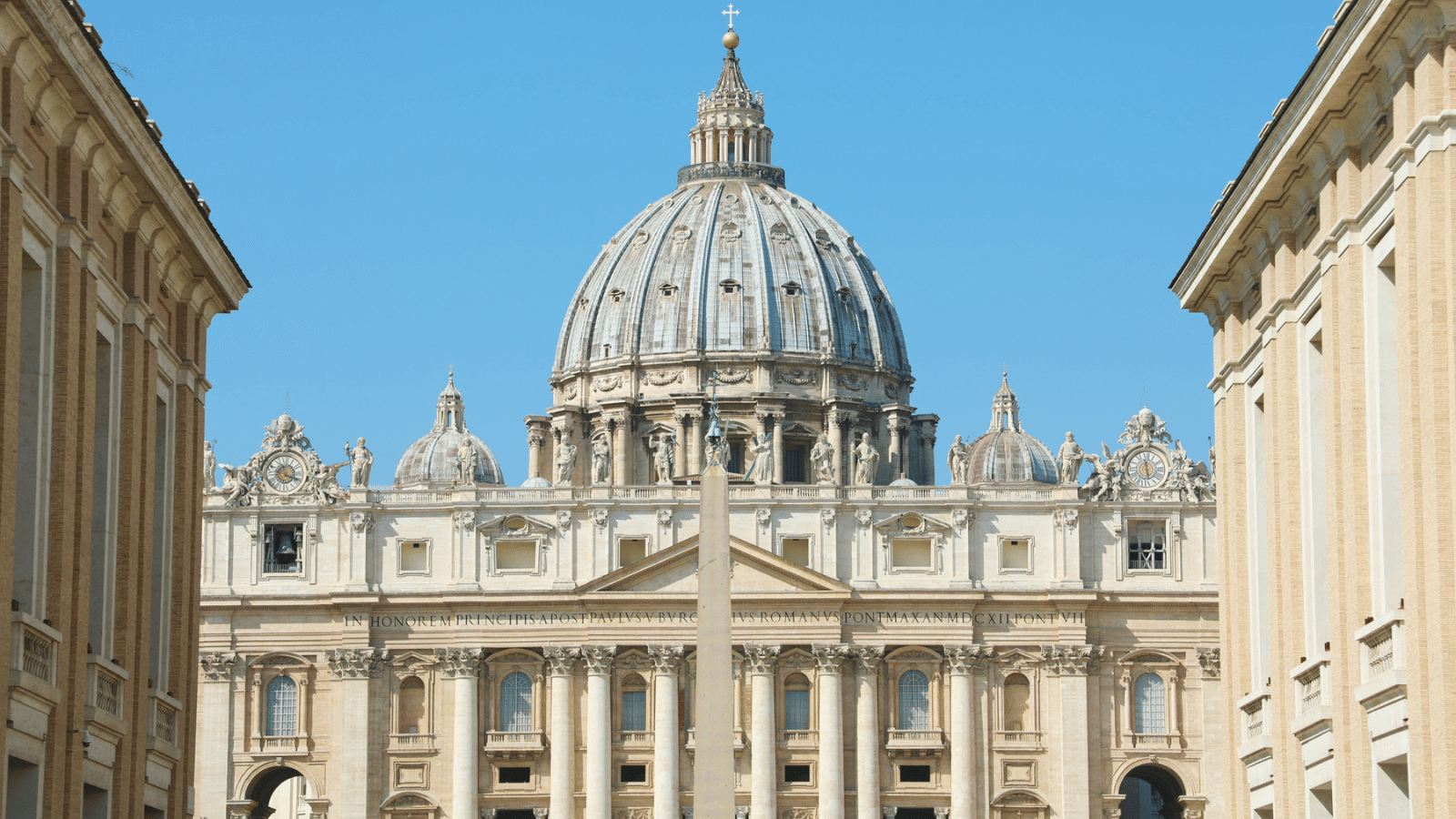 <p><span>St. Peter’s Basilica in Vatican City is one of the world’s largest and most beautiful churches. It was constructed over the grave of St. Peter, one of Jesus Christ’s twelve apostles. Its grand dome, designed in part by Michelangelo, dominates the Vatican skyline. </span></p>