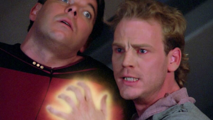 <p>Despite Star Trek never really embracing this sport (let’s be honest, Chief O’Brien and Worf would have been the ultimate bowling duo), The Next Generation used a bowling ball for a simple special effect in the episode “Symbiosis.” </p><p>In the episode, there is a scene where the Enterprise gets a little too close to the star Delos. Obviously, the ship has shields to keep everyone safe from the heat and the radiation of the star, and the show’s visual effects team had to figure out how to represent this onscreen.</p>