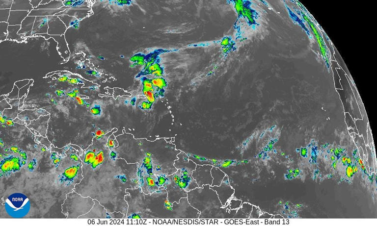 National Hurricane Center tracking 3 tropical waves. Florida facing ...