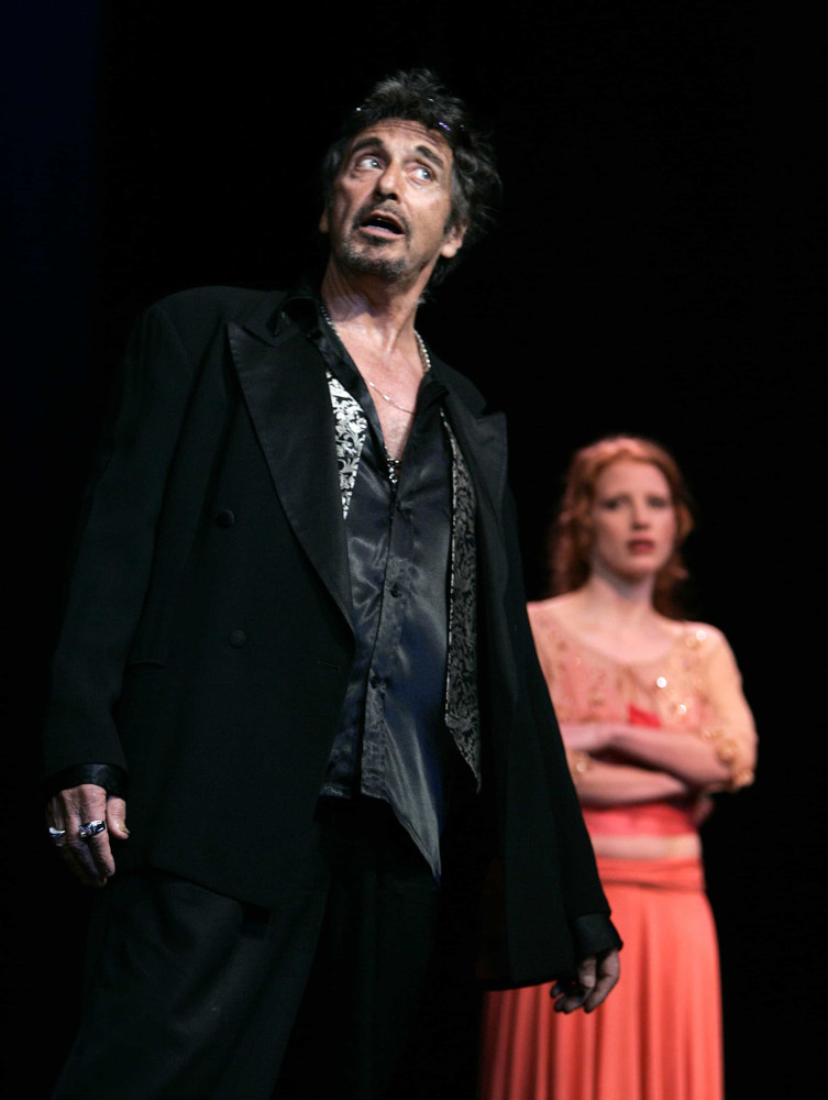 <p>Al Pacino as Herod and Jessica Chastain as Salome pictured on stage in Los Angeles.</p><p><a href="https://www.msn.com/en-us/community/channel/vid-7xx8mnucu55yw63we9va2gwr7uihbxwc68fxqp25x6tg4ftibpra?cvid=94631541bc0f4f89bfd59158d696ad7e">Follow us and access great exclusive content every day</a></p>