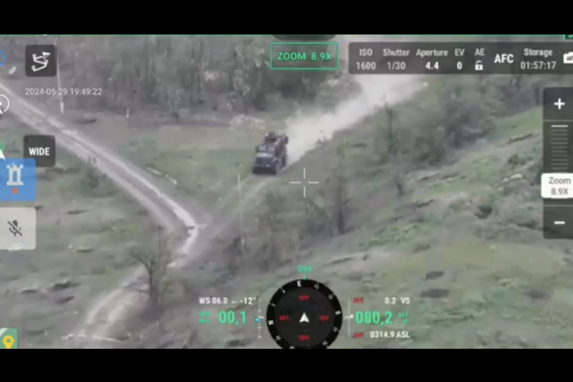 Remarkable Ukraine combat footage shows Americansupplied vehicle