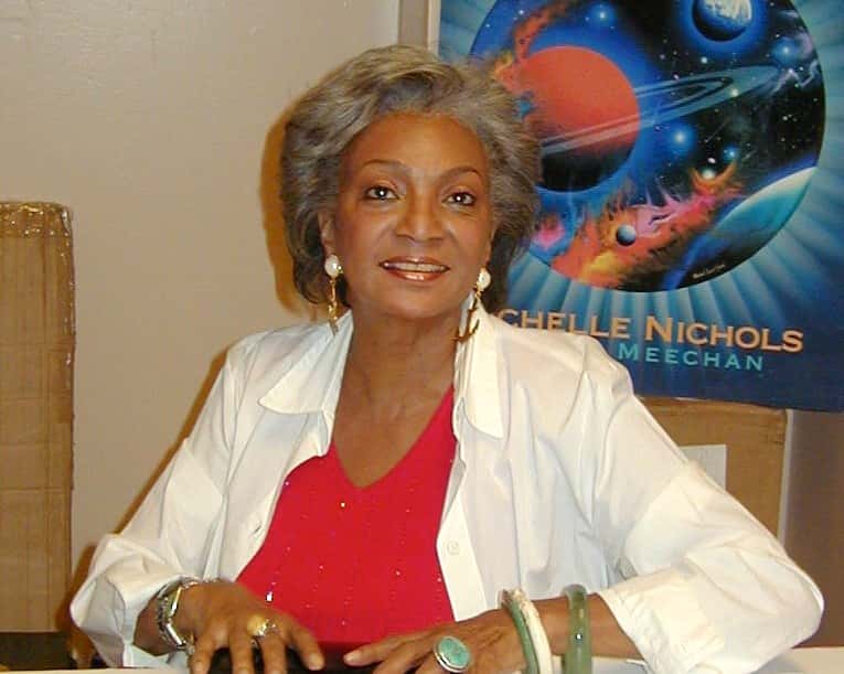 <p>Nichelle Nichols was a pioneer for African American women in television with her role as Lt. Nyota Uhura in the original <em>Star Trek</em>. Her role was doubly impressive in that she was not only an African American woman on television, but an African American character in space. Dr. Martin Luther King was one of her biggest fans, and after the show, she worked recruiting minority candidates for the Space Program.</p>