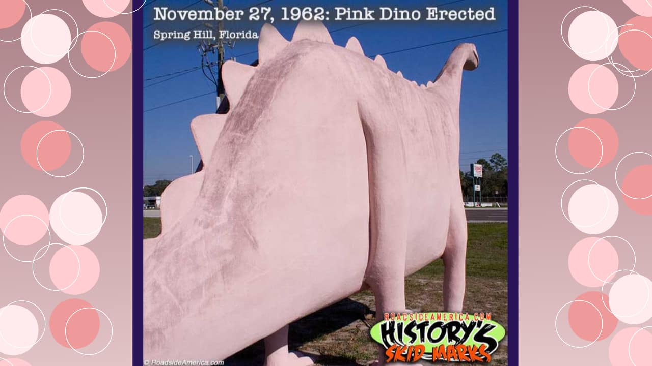 <p><span>We won’t try to sugarcoat it. This spot is just an opportunity to take a hilarious picture with a goofy-looking, very pink dinosaur. Standing 22 feet high and periodically restored with a fresh coat of pink paint, it’s a must-see. </span></p><p><span>You can kill time trying to guess exactly which dinosaur species this statue belongs to. There are no wrong answers. </span></p><p><span>Location: 3273 Commercial Way, Spring Hill, FL 34606</span></p>