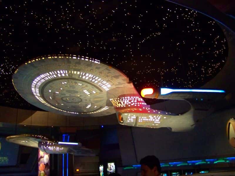 <p><em>Star Trek </em>fans who want to see the <em>Enterprise</em> up close are in luck; the 11 foot studio model of the ship is on display at the National Air and Space Museum of the Smithsonian Institution in Washington, D.C.</p>