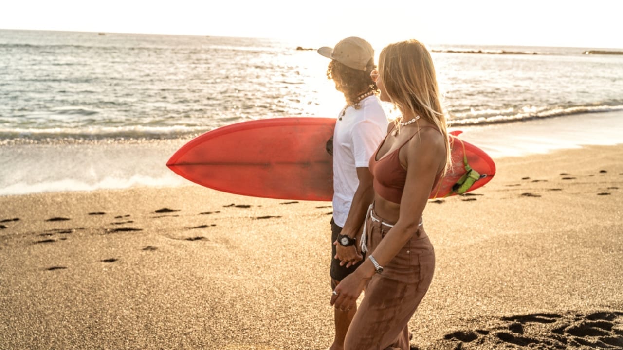 <p>Experience the world-class surfing and stunning natural beauty of Costa Rica, including rainforests and beaches, on a guided surf tour. This trip offers a unique and adventurous experience for couples who love water sports.</p>