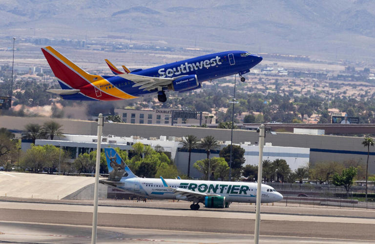 Dallas-based Southwest Airlines on Thursday, June 6, 2024, announced 42 new flights before and after 21 games during the 2024 season, including four into Las Vegas. (Bizuayehu Tesfaye/Las Vegas Review-Journal) @btesfaye