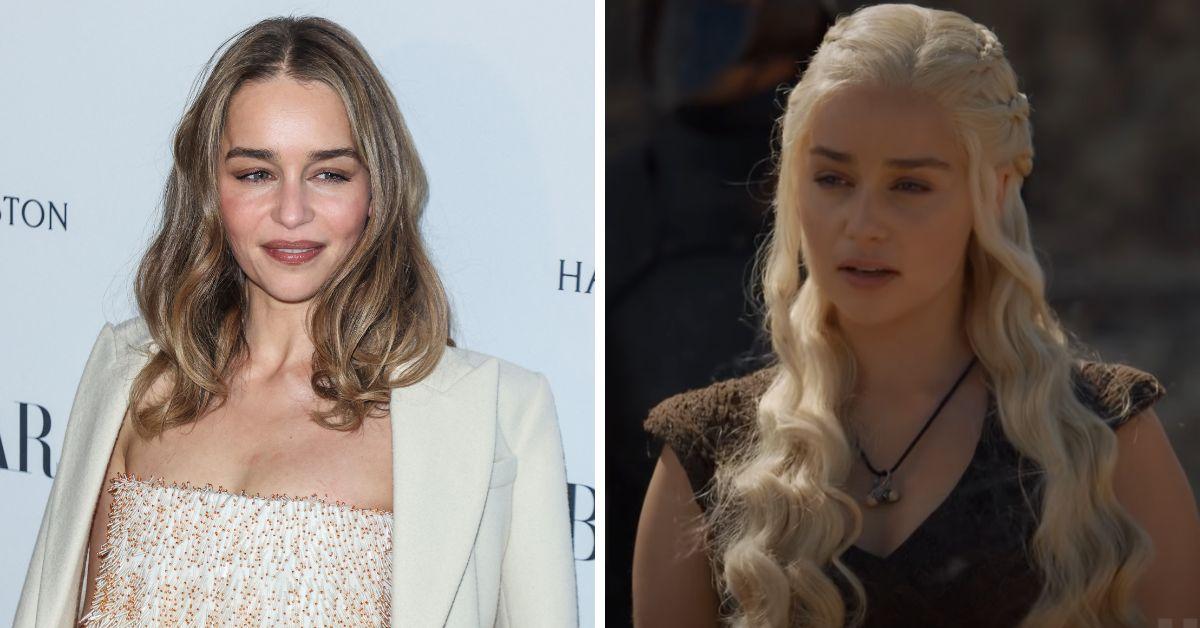 <p><a href="https://okmagazine.com/t/emilia-clarke/"><strong>Emilia Clarke</strong></a> gave justice to Daenerys Targaryen's character in all seasons of <em>Game of Thrones</em> by flaunting her costumes throughout the series. She also wore a long blonde wig in the first seven seasons before coloring her hair for the final season.</p><p>"That wig did wonders — bloody h---," Clarke told <em>InStyle</em>. "It was like walking around with a permanent bounce."</p>