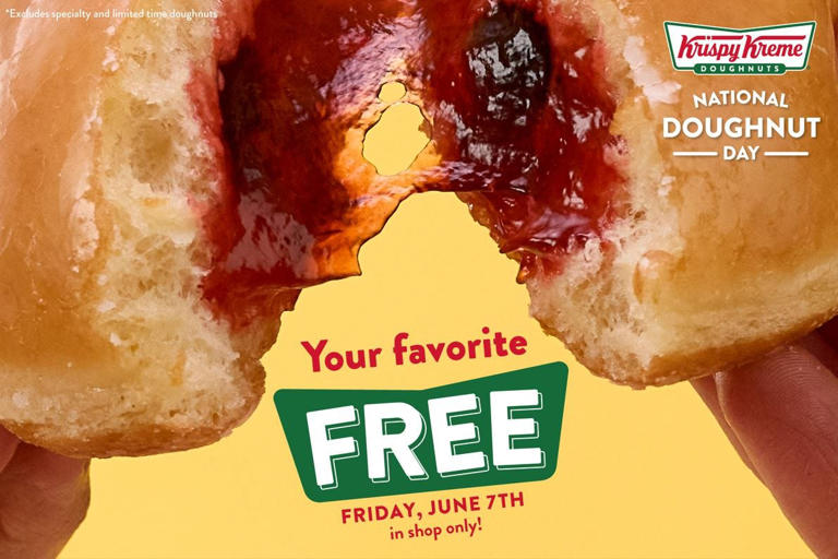 Krispy Kreme giving away free doughnuts, iced coffee two days a week in ...