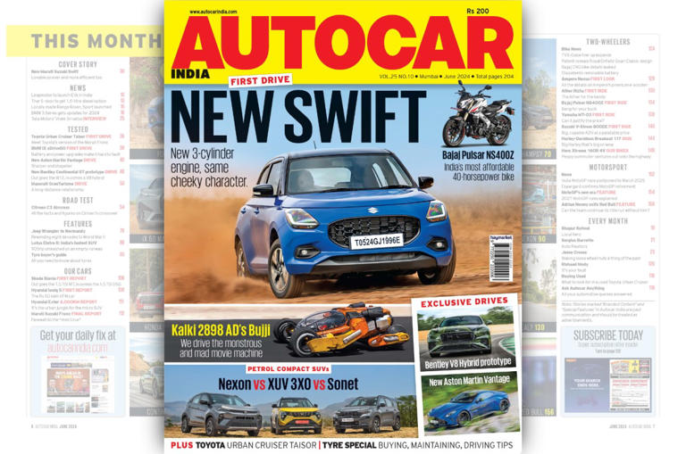 New Swift tested, Bujji movie car review, and more in Autocar India's June 2024 issue