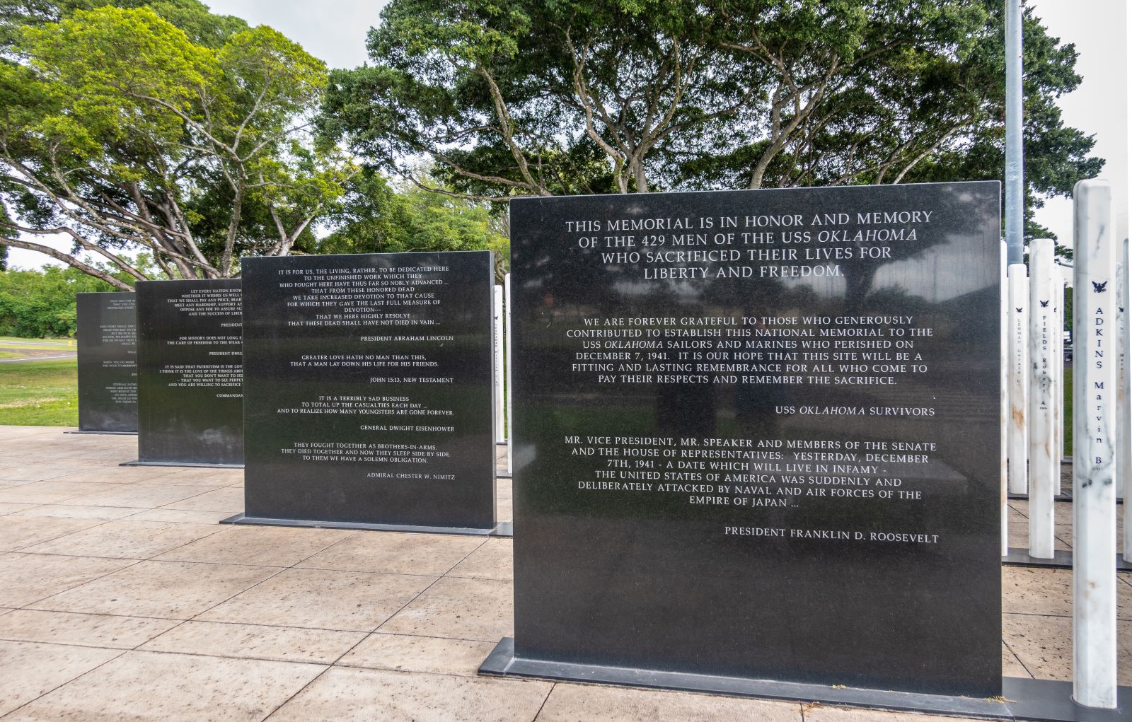 Image credit: Shutterstock / Claudine Van Massenhove <p>Dedicated to the 429 sailors who died when their battleship capsized, this memorial features black granite walls and marble standards representing each sailor.</p>