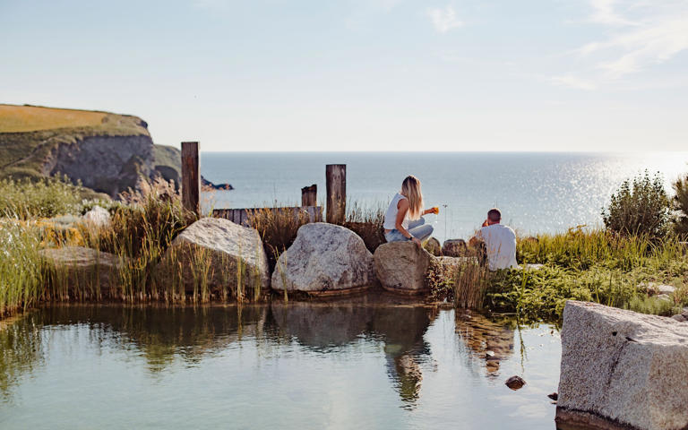 Take in the clifftop and ocean views from the Scarlet hotel in Cornwall