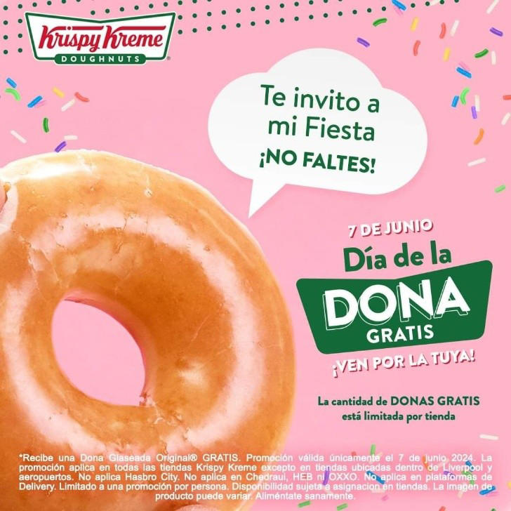 Krispy Kreme Da Donas Gratis Por El Día De La Dona Solo Por Hoy