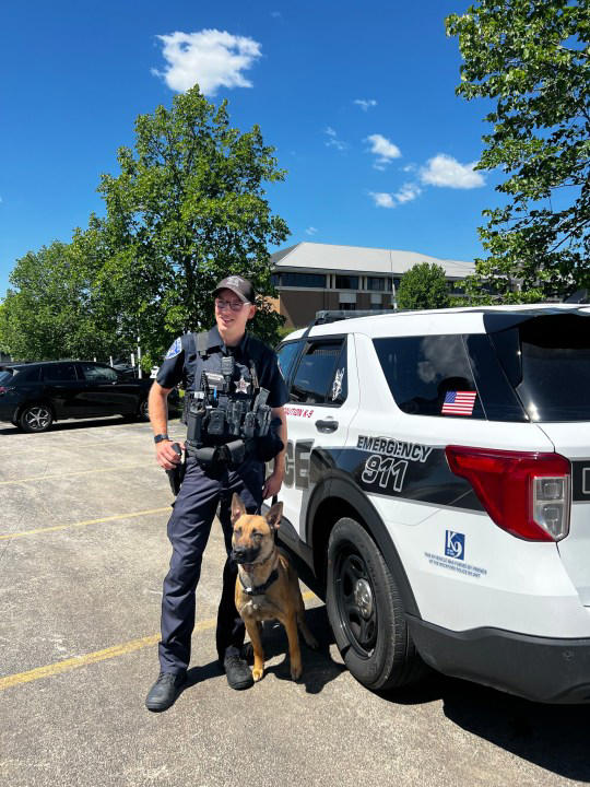 Rockford Officer Vargas and K9 Rip graduate from training academy