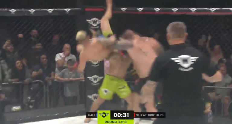 Ex-World's Strongest Man Eddie Hall wins 2-on-1 MMA fight with brutal ...