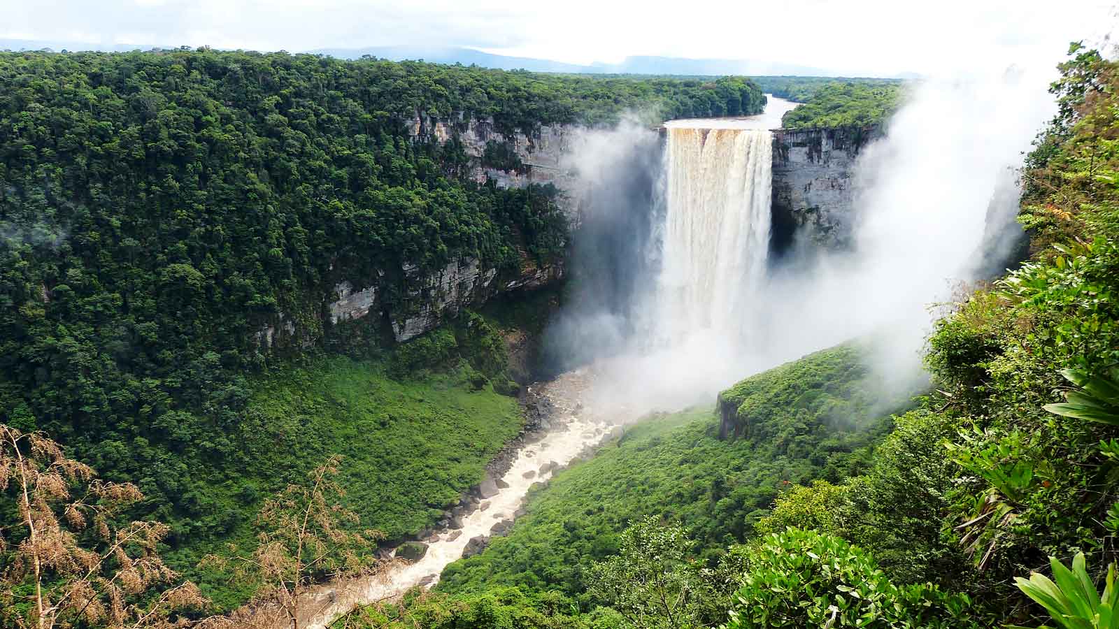 <p><span>Reaching Kaieteur Falls, hidden deep in Guyana’s Amazon rainforest, requires significant effort, but seeing the world’s highest single-drop waterfall at 741 feet is worth it. </span></p><p><span>Regular flights on small planes from Georgetown provide access. It’s a 15-minute walk from the airstrip to the top of the falls, though the best views are often seen from the flight in and out.</span></p>