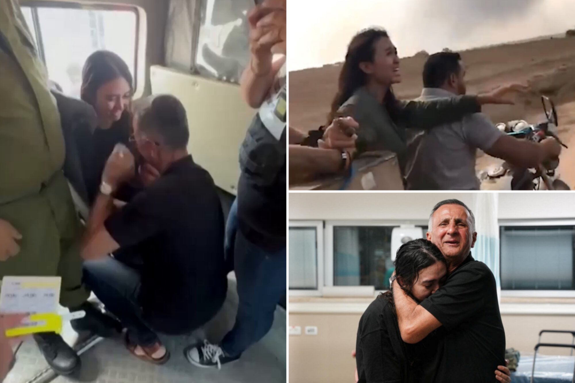 Israeli Hostage Noa Argamani Embraces Father Yakov After Rescue From ...