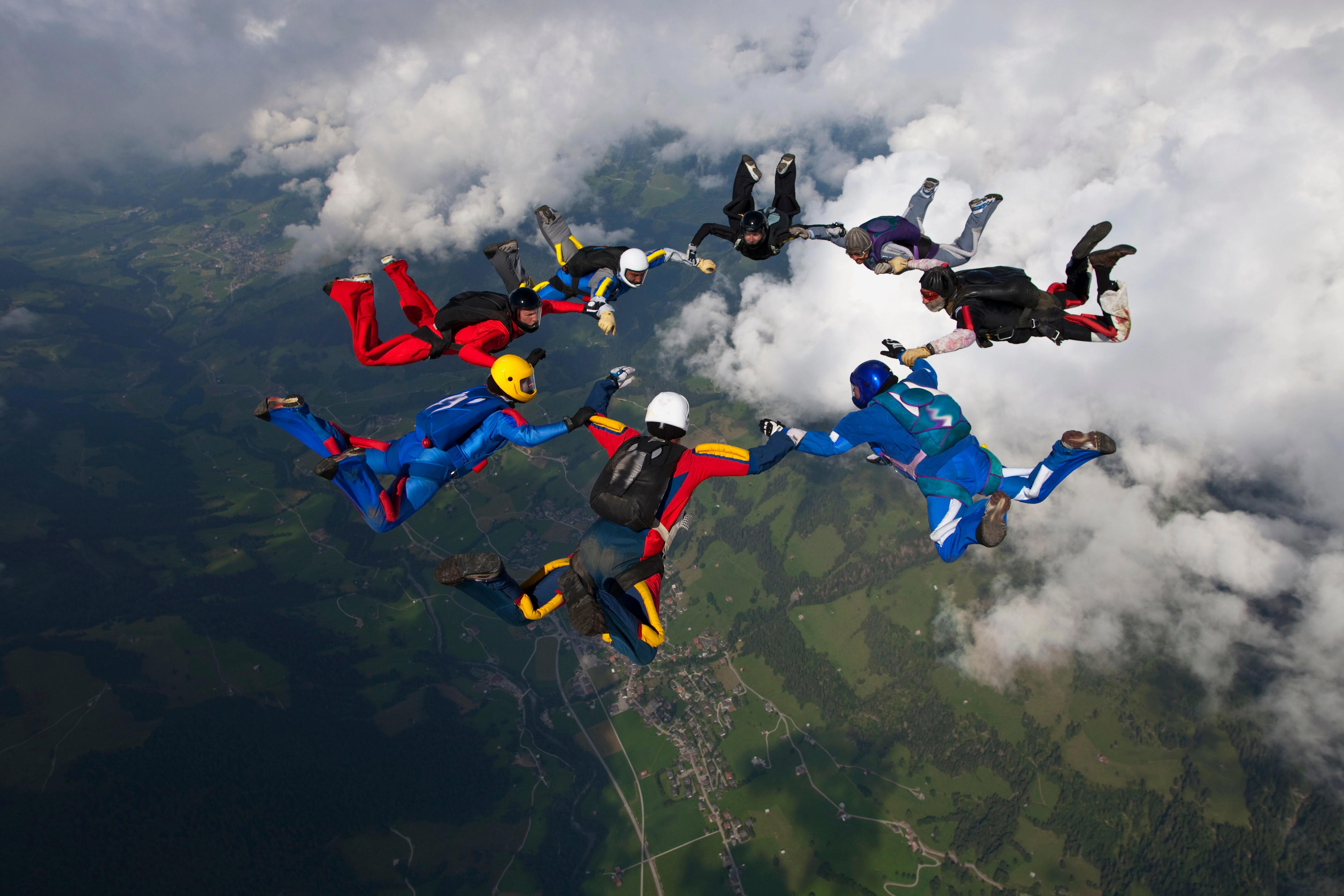 <p>Connor and four other men hold the <a href="https://www.guinnessworldrecords.com/world-records/744472-highest-halo-formation-skydive">Guinness World Record</a> for the highest HALO — high altitude, low opening — formation skydive at 38,139 feet. The crew set the record in September 2023.</p><p>"Larry and the Alpha-5 Team prepared for over one year to make the HALO formation skydive. They jumped from a hot air balloon and made the jump to support the Special Operations Warfare Foundation (SOWF) charity," the Guinness World Record website says.</p>