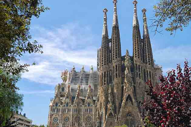 <p><i>Sagrada Familia</i>, the Basilica of the Holy Family, is a prominent sight on the Barcelona landscape, having been under construction since 1882.</p>