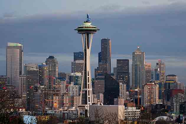 <p>Built for the 1962 World's Fair in Seattle, the Space Needle is a perfect example of 60s Futurist architecture.</p>
