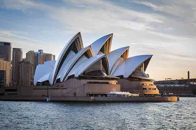 <p>This famous Sydney, Australia landmark was actually designed by a Danish citizen, Jørn Utzon. He is said to have been inspired by shells, bird wings, clouds, and sails.</p>