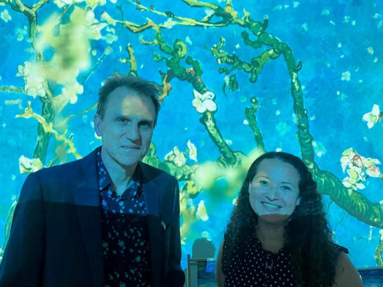 Exhibition Hub's John Zaller and Nadia Reichman at "Van Gogh: The Immersive Experience" in Huntsville, Alabama.