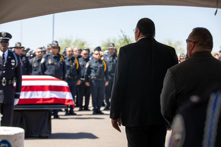 Public Memorial Service Held For Fallen Gila River Police Officer