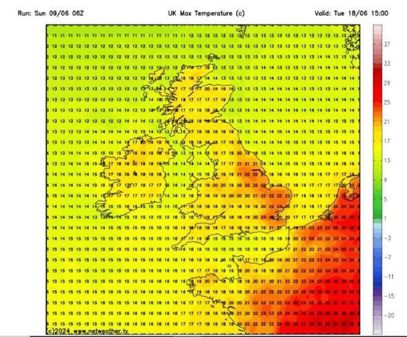 UK hot weather maps turn red as next Iberian heat blast revealed