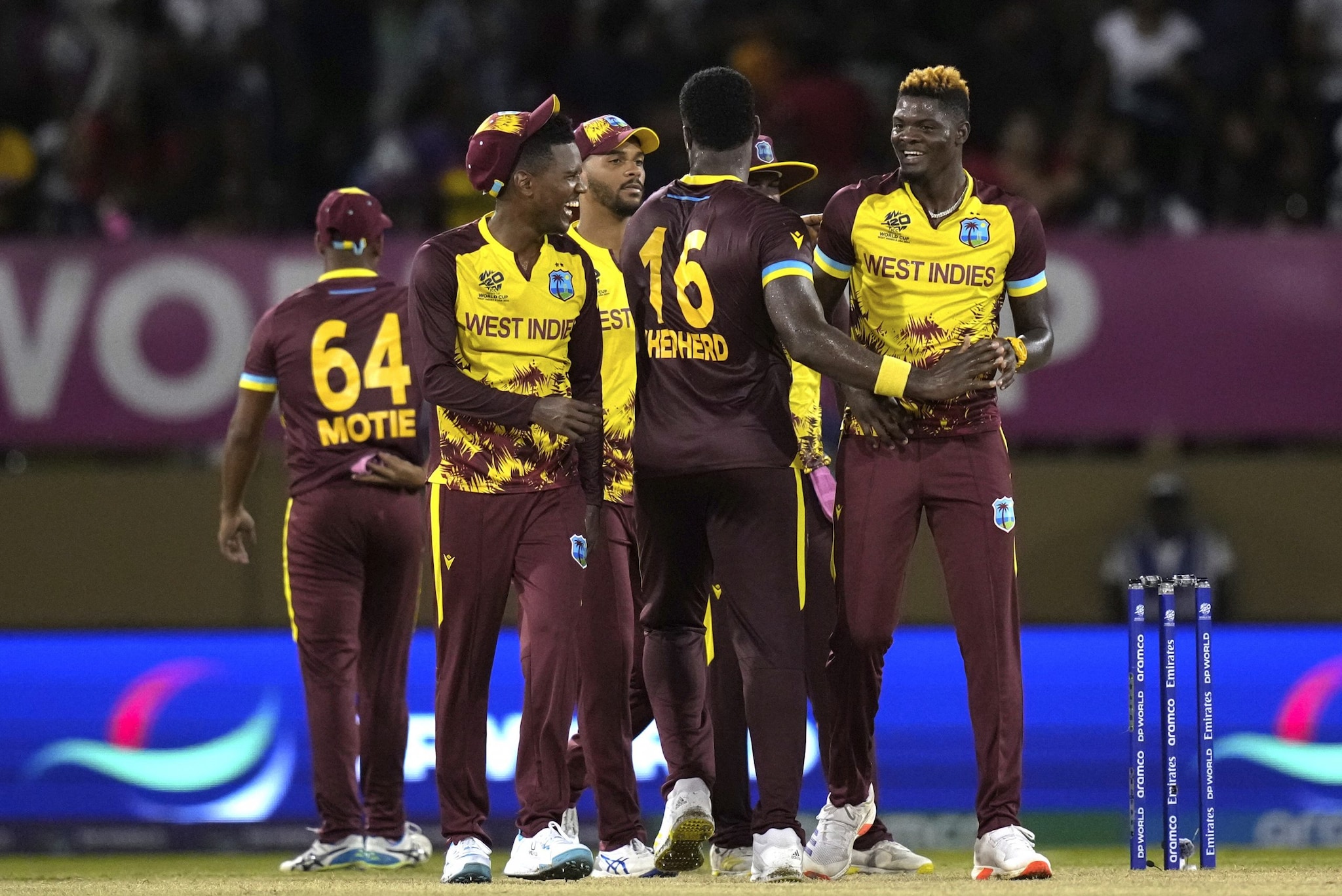 WI Vs UGA, T20 World Cup 2024 In Photos: Akeal Hosein's Fifer Helps ...