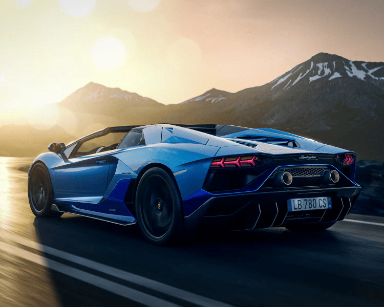 The exterior of the Lamborghini Aventador