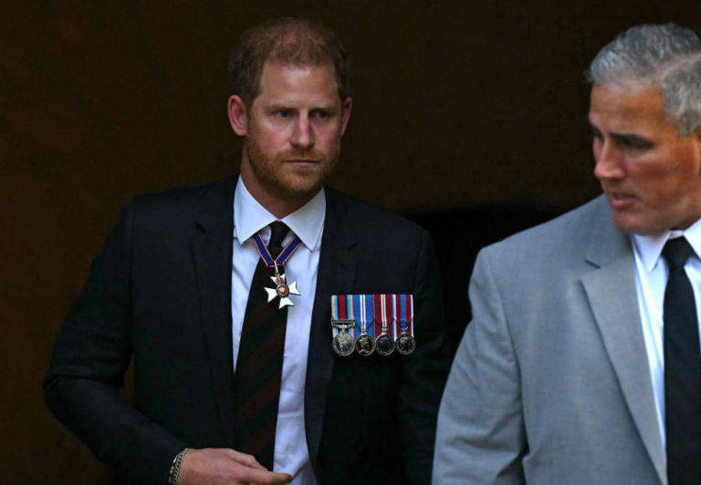 Britain's Prince Harry, Duke of Sussex leaves after attending a ceremony marking the 10th anniversary of the Invictus Games, at St Paul's Cathedral in central London, on May 8, 2024. (Photo : JUSTIN TALLIS/AFP via Getty Images)