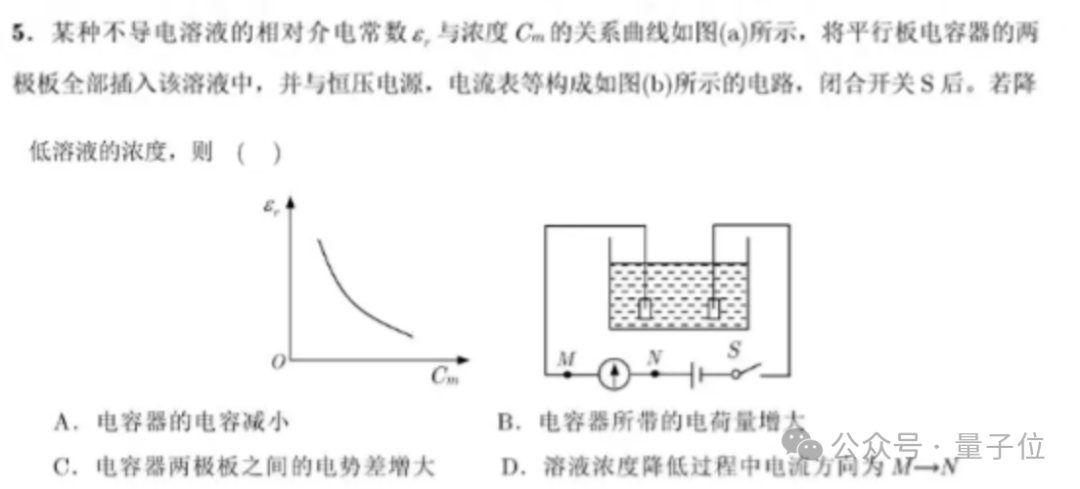 国产AI大战高考物理，第1题全对，第2题开始放飞