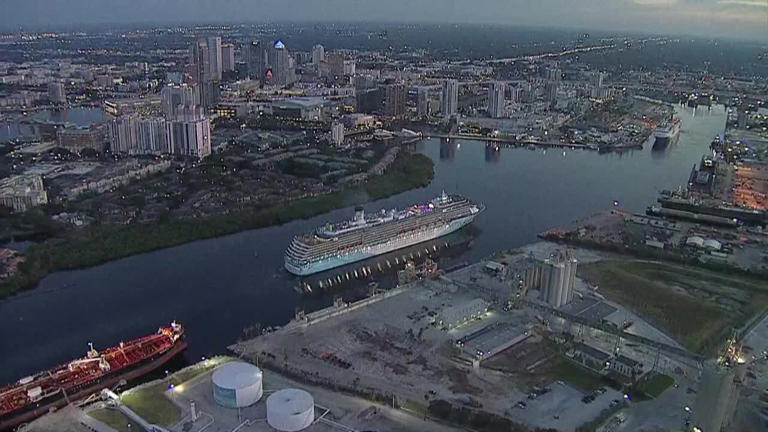 New Margaritaville at Sea cruise ship sails into Port of Tampa Bay