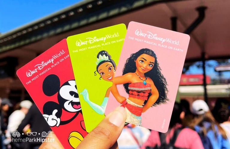 Disney World Magic Kingdom Park theme park tickets. Keep reading to find out more about the cost to park at Disney. 