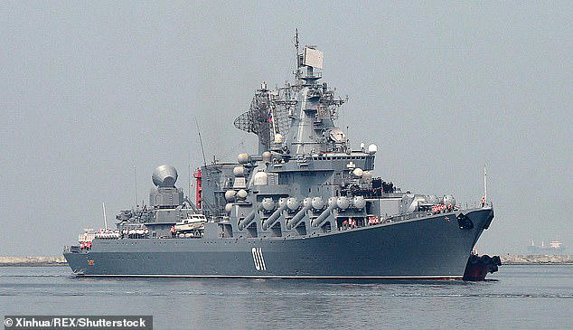 Russia 's defence ministry reported today that a detachment of Navy ships, including the missile cruiser Varyag (pictured) and the frigate Marshal Shaposhnikov, docked in the port of Alexandria