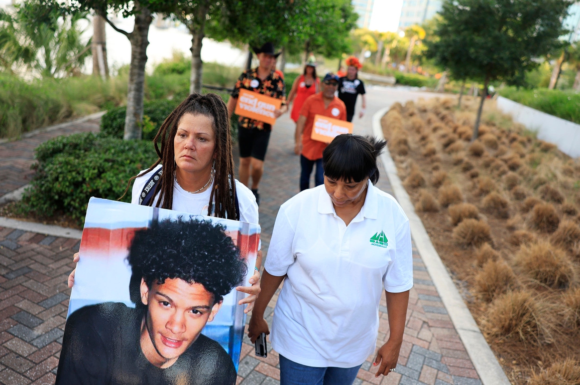 Peaceful march in orange held for Gun Violence Awareness Day