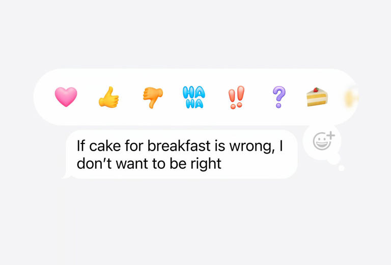 You can Tapback to a message with any emoji. Apple