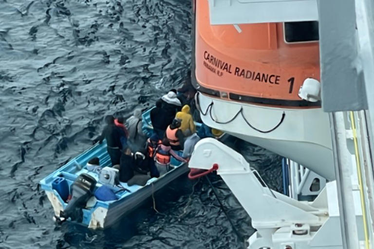 Carnival cruise ship responds to distress call, rescues 25 stranded people
