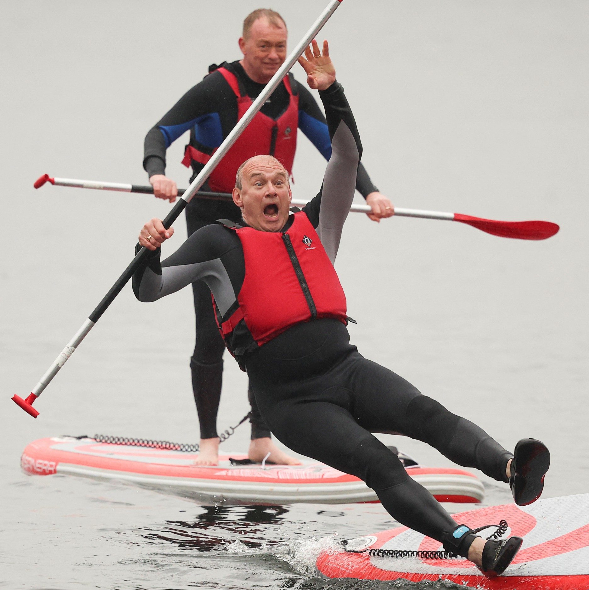 Ed Davey Falls Into Lake Five Times While Campaigning From Paddleboard