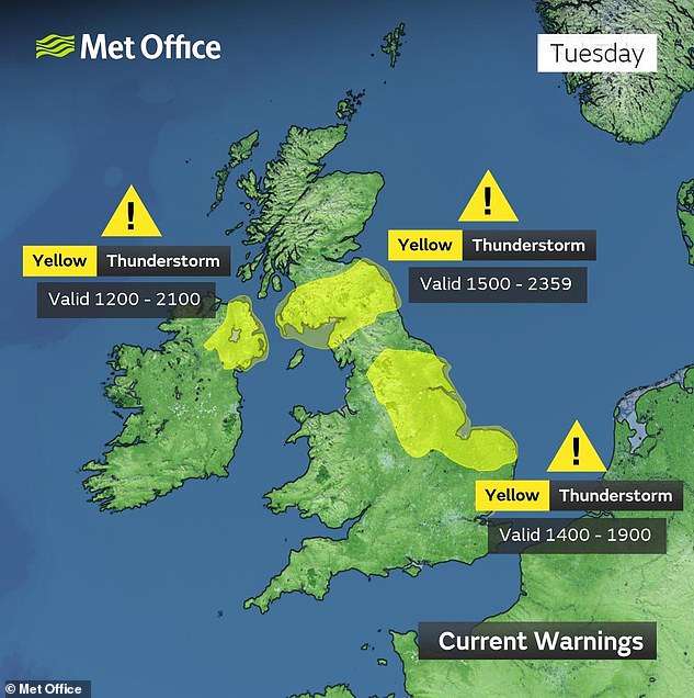 Thunderstorm Warnings For Parts Of UK With Travel Disruption Expected