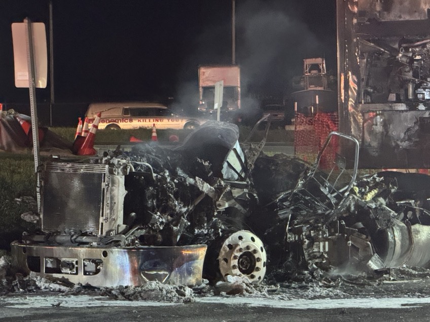 Tractor-trailer Bursts Into Flames On Calohan Road In Campbell County ...