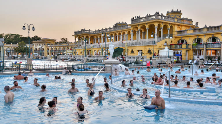 Budapest’s baths are a fun and relaxing cultural experience – BYO swimsuit and towel. (Cameron Hewitt, Rick Steves’ Europe)