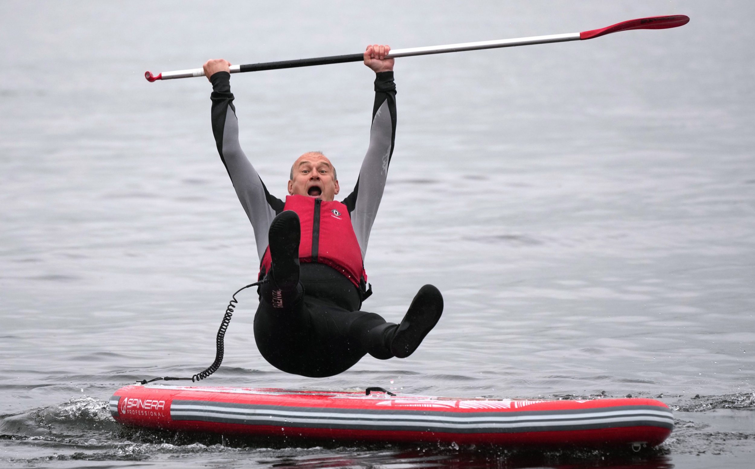 Ed Davey Falls Into Lake Five Times While Campaigning From Paddleboard