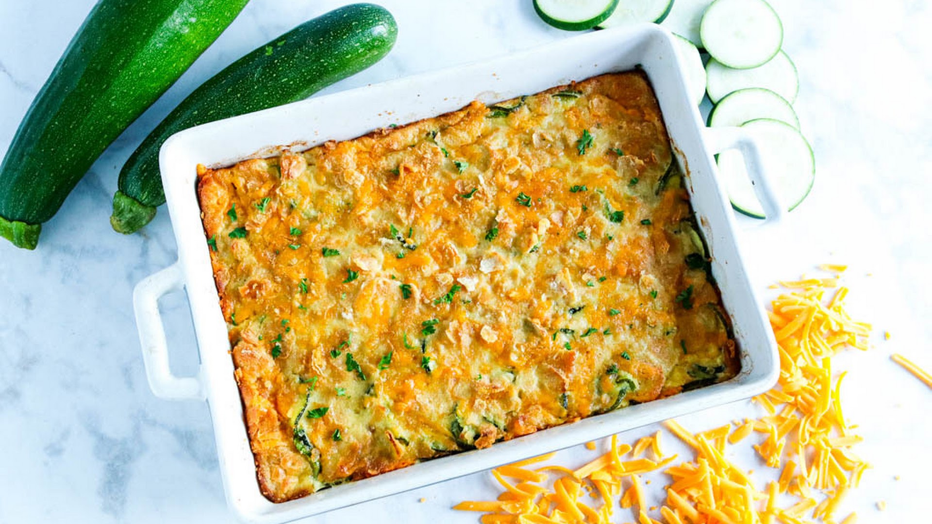 Cheesy And Comforting, This Zucchini Cheddar Casserole Is An Easy Side ...