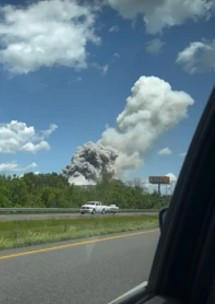 Thick smoke rises from explosion at Missouri fireworks warehouse