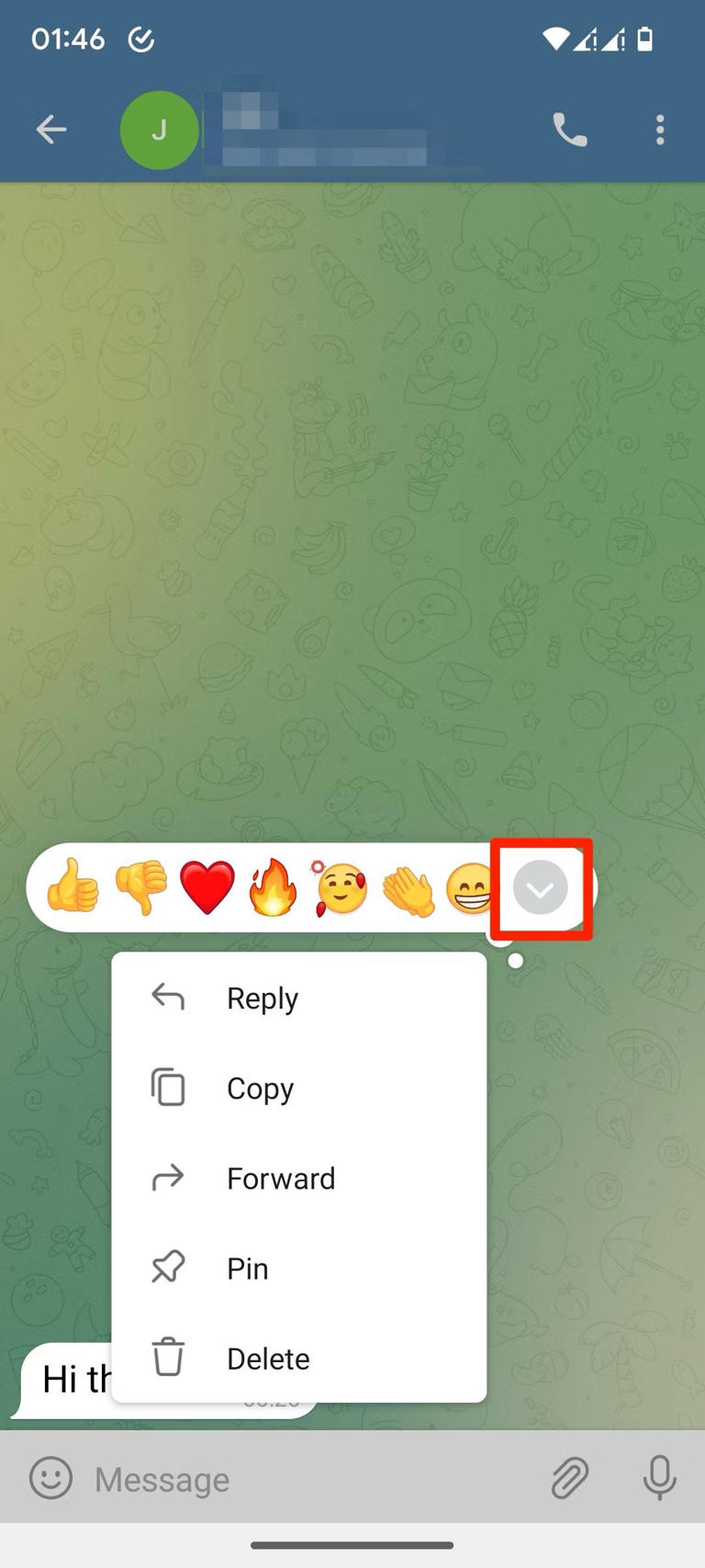 How to use Telegram reactions