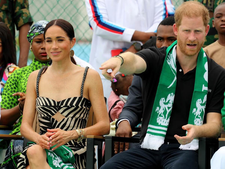 Meghan Markle and Prince Harry attend an exhibition sitting volleyball match at Nigeria Unconquered | Emmanuel Osodi/Anadolu via Getty Images