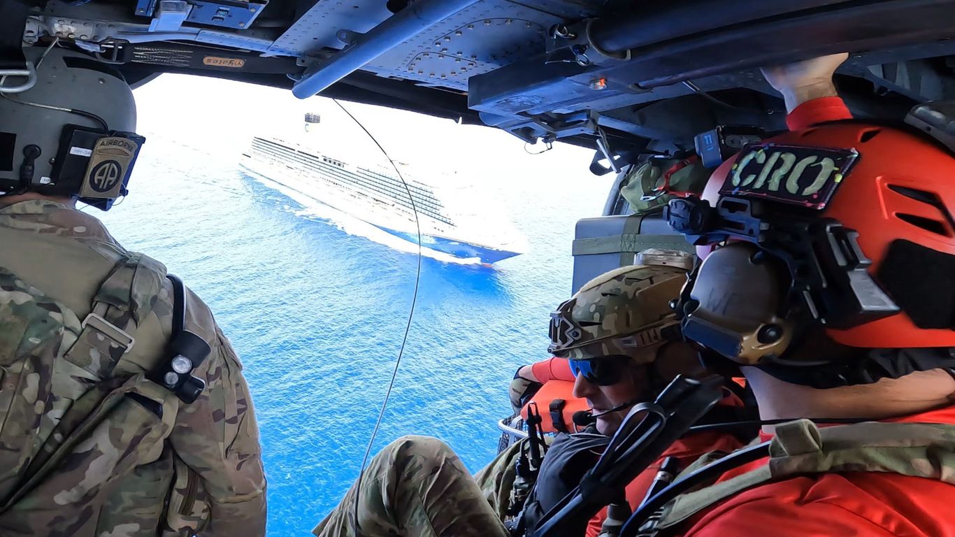 An elite U.S. Air Force team swooped in with two helicopters and two aircraft to <a href="https://www.travelpulse.com/news/cruise/air-force-rescue-team-airlifts-critical-cruise-ship-passenger-over-atlantic-waters">airlift a sick passenger</a> from the Carnival Venezia. The ship was sailing in the Atlantic Ocean roughly 350 nautical miles away from the U.S. mainland as the dramatic rescue unfolded.