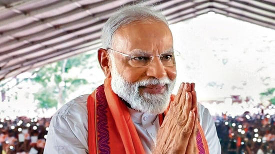 Prime Minister Narendra Modi in Jadavpur on Tuesday. (ANI)