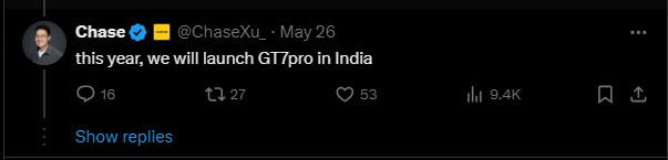 Realme GT 7 Pro to launch in India, confirms Vice President: What to expect