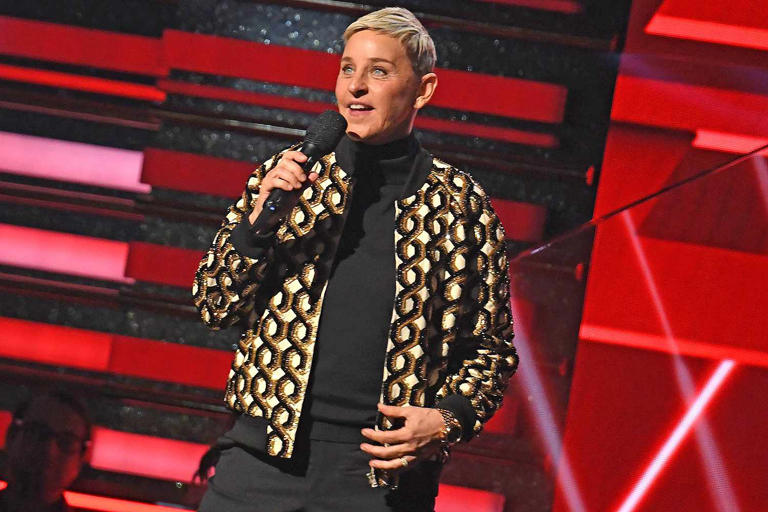 ROBYN BECK/AFP via Getty Images Ellen DeGeneres hosts the 62nd Annual Grammy Awards on Jan. 26, 202, in Los Angeles